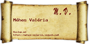 Méhes Valéria névjegykártya